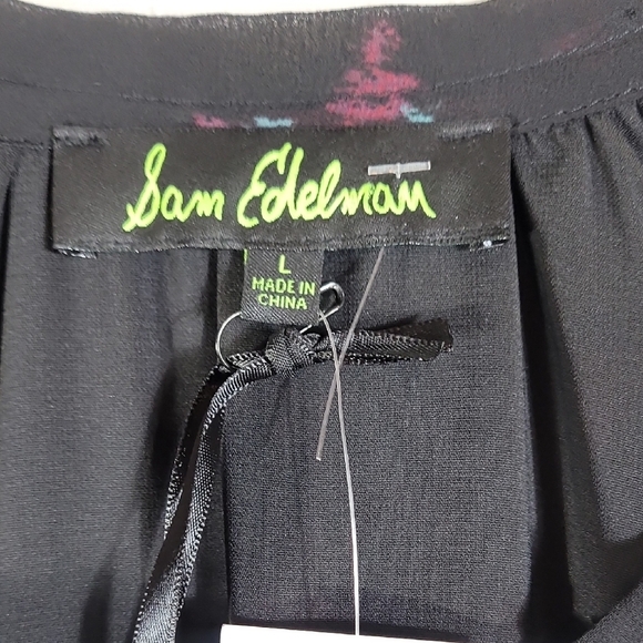 NWT Sam Edelman Russian Romance Dress Size L Whimsigoth Dark Floral Mini Ruffle - Picture 6 of 14